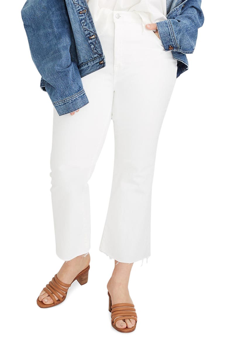 Cali Raw Edge Demi Boot Jeans, Alternate, color, PURE WHITE