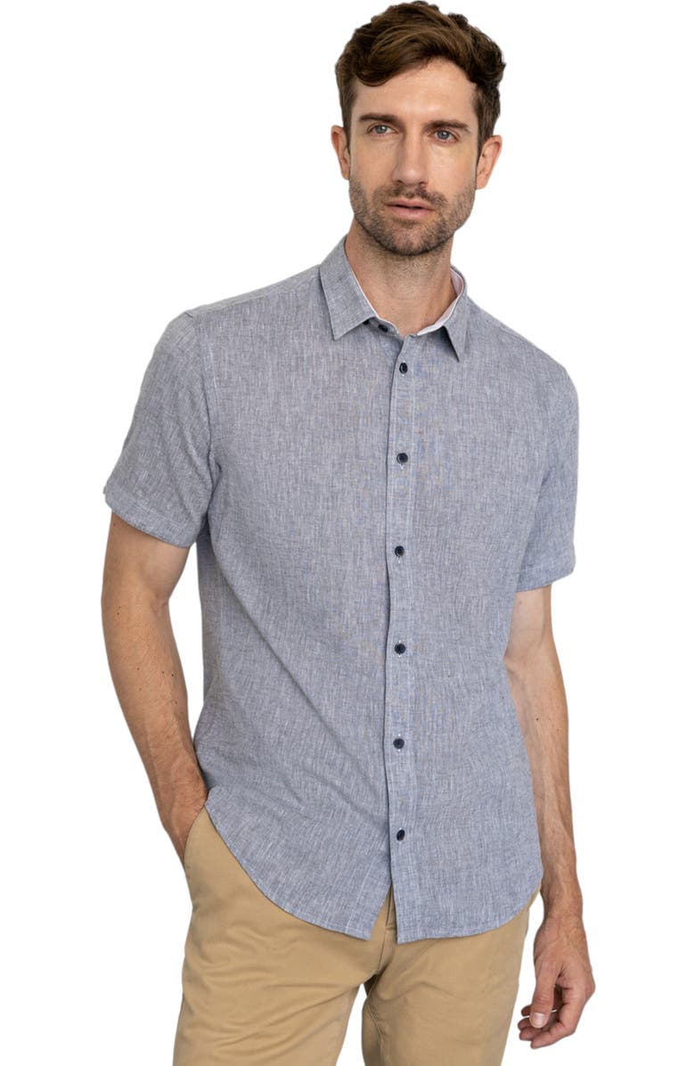 Vustra Linen Short Sleeve Shirt, Main, color, 