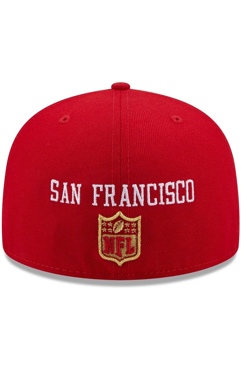 New Era Men's New Era Scarlet San Francisco 49ers Multi 59FIFTY Fitted Hat, Alternate, color,