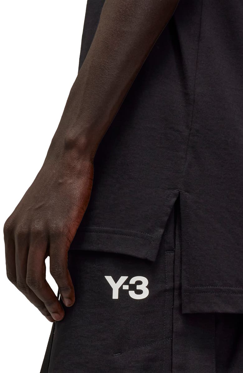 Y-3 M 3S Stripe Crewneck Cotton T-Shirt, Alternate, color, 