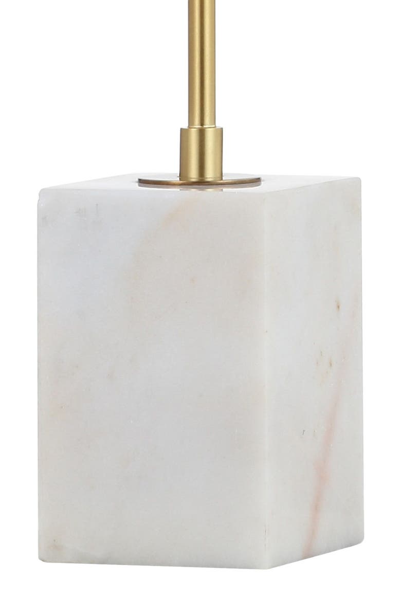 JONATHAN Y Ana 26" Gold Arched Metal with Marble Base LED Table Lamp, Brass Gold/White, Alternate, color, Brass Gold/White