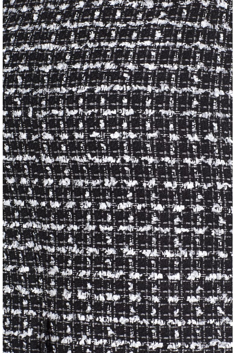 Side Zip Tweed Pencil Skirt, Alternate, color, BLACK/ CREAM CLOUD COMBO