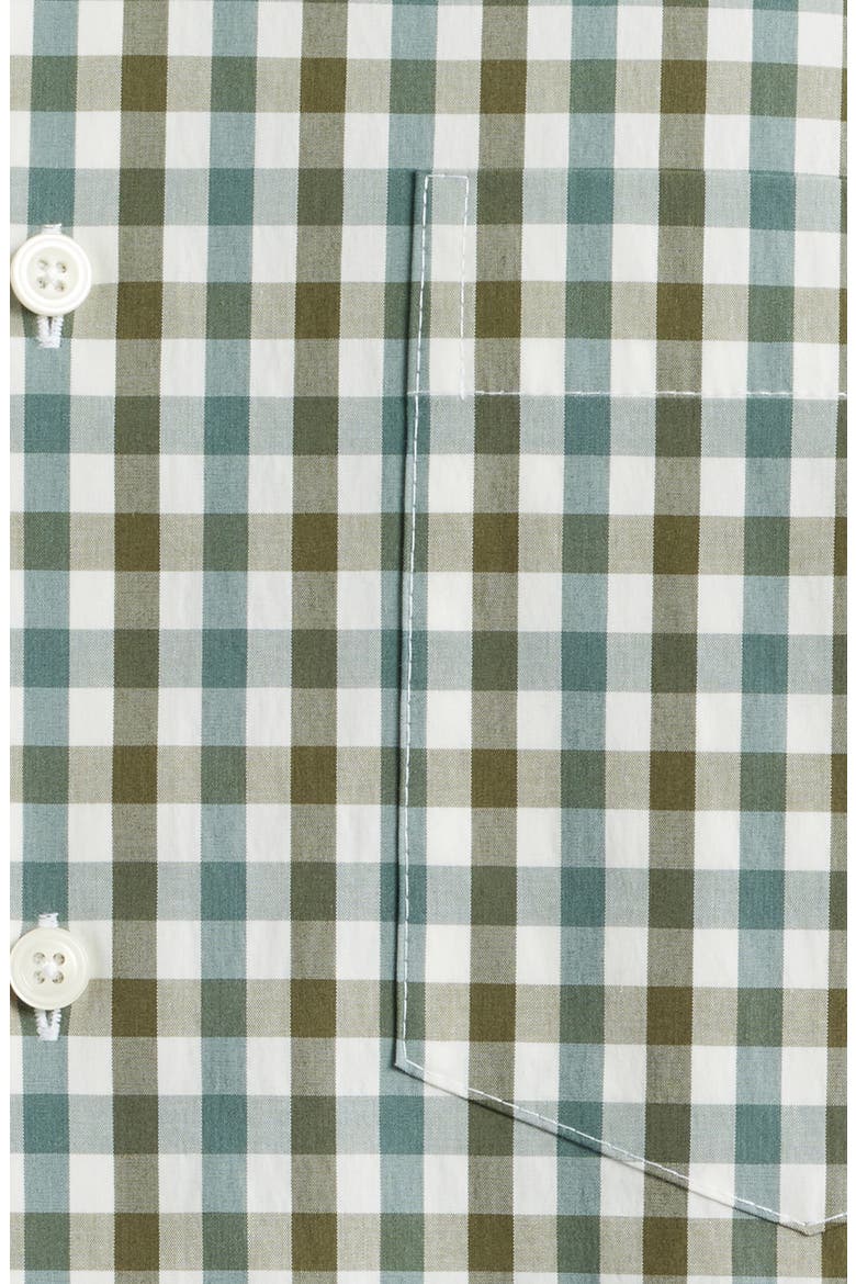 Jayde Plaid Stretch Button-Up Shirt, Alternate, color, WHITE- OLIVE JAYDE PLAID