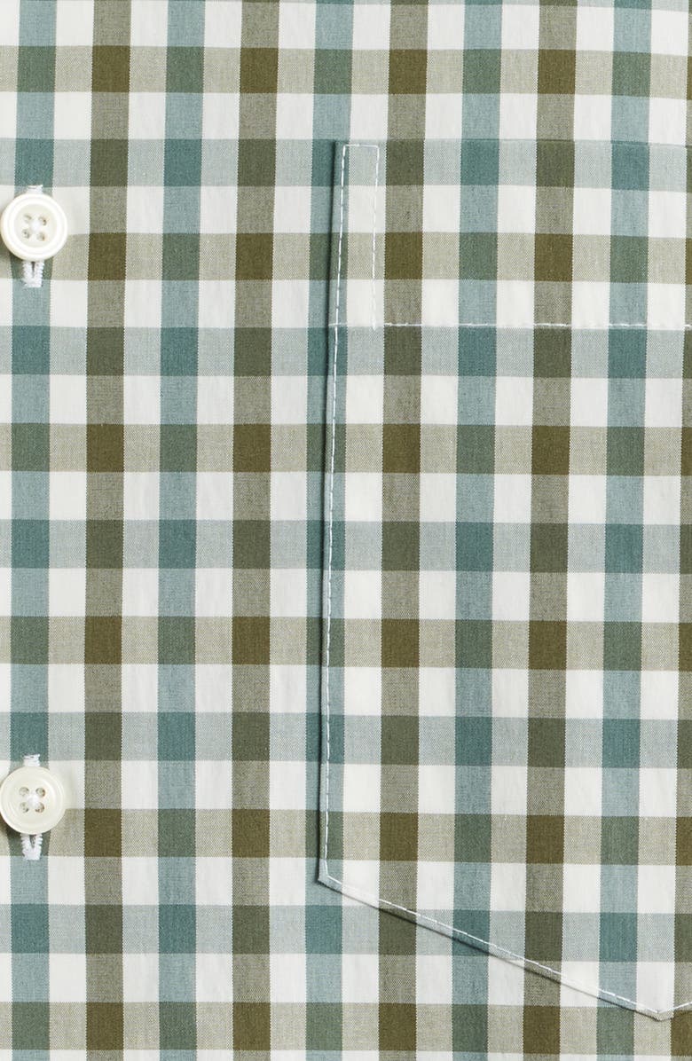 Nordstrom Jayde Plaid Stretch Button-Up Shirt, Alternate, color, White- Olive Jayde Plaid