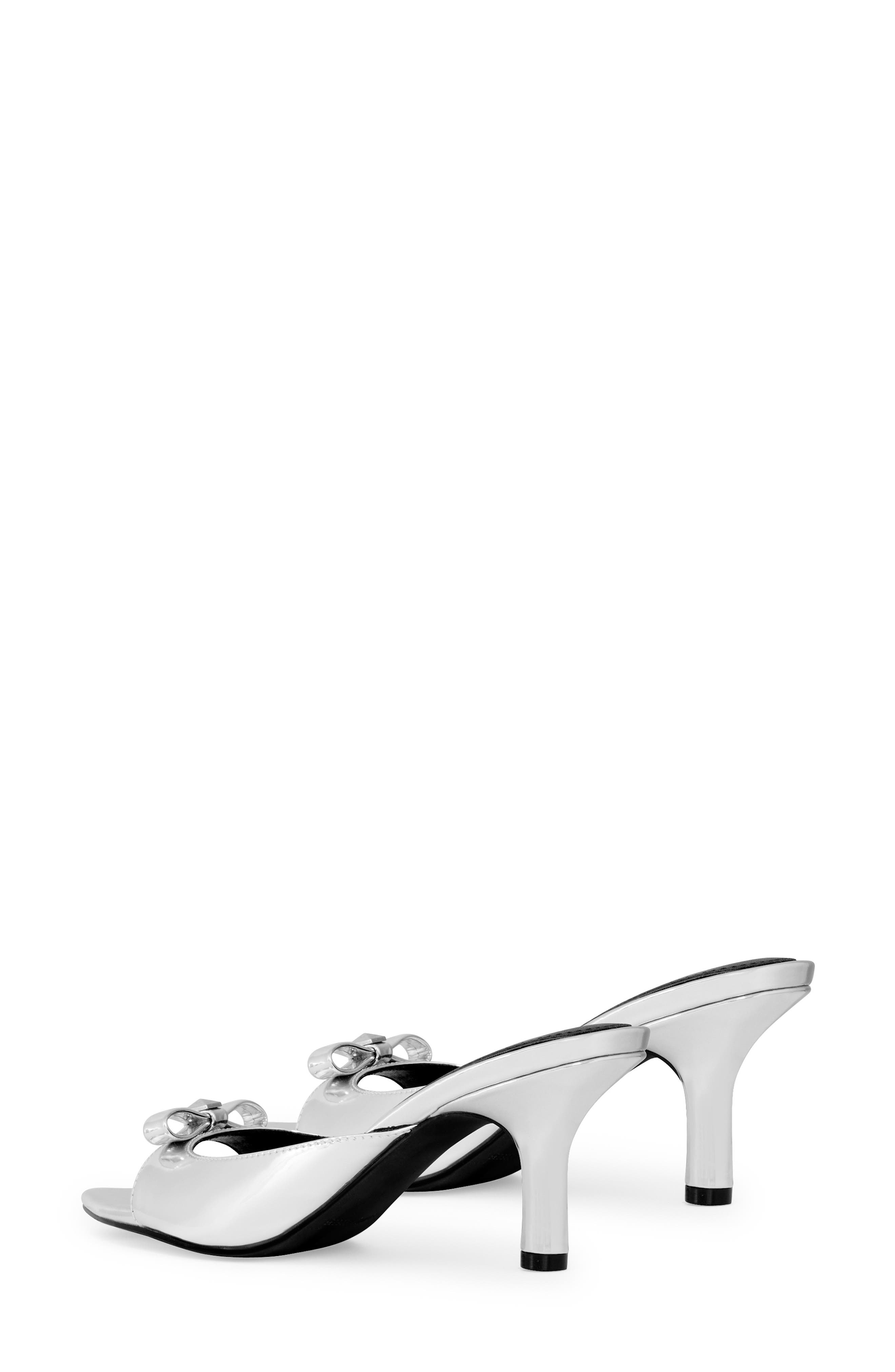 Rebecca Minkoff Bow Sandal, Alternate, color, Silver