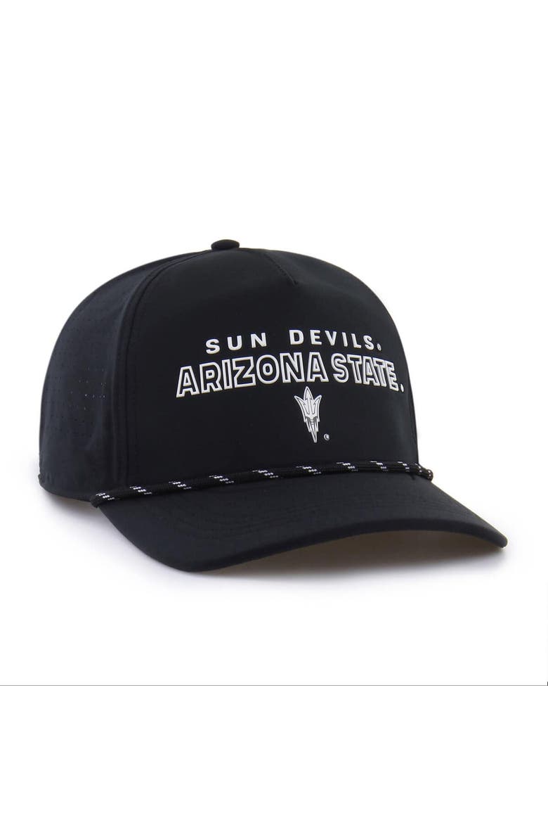Men's '47  Black Arizona State Sun Devils Forward Vent Hitch Rope Adjustable Hat, Alternate, color, Black
