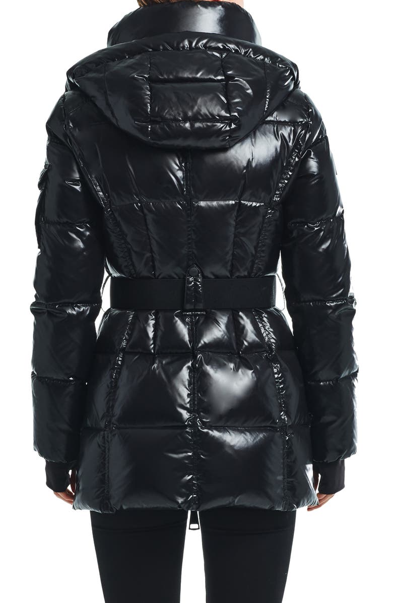 SAM. Soho Belted Down Puffer Coat, Alternate, color, Jet