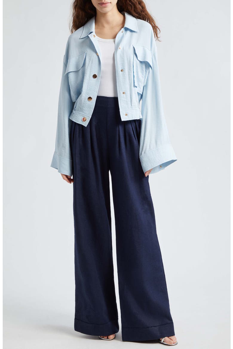 Chelsea Snap-Up Jacket, Alternate, color, CRYSTAL BLUE