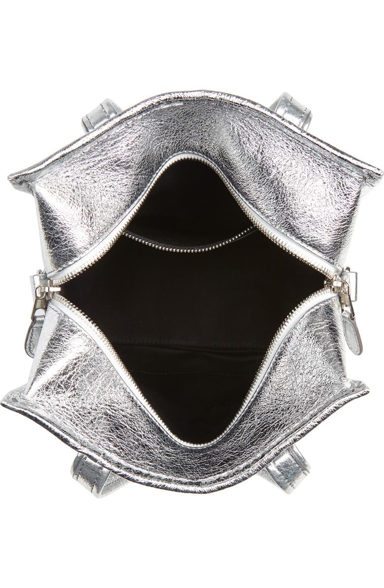 Balenciaga Extra Small Bazar Metallic Lambskin Leather Shopper, Alternate, color,