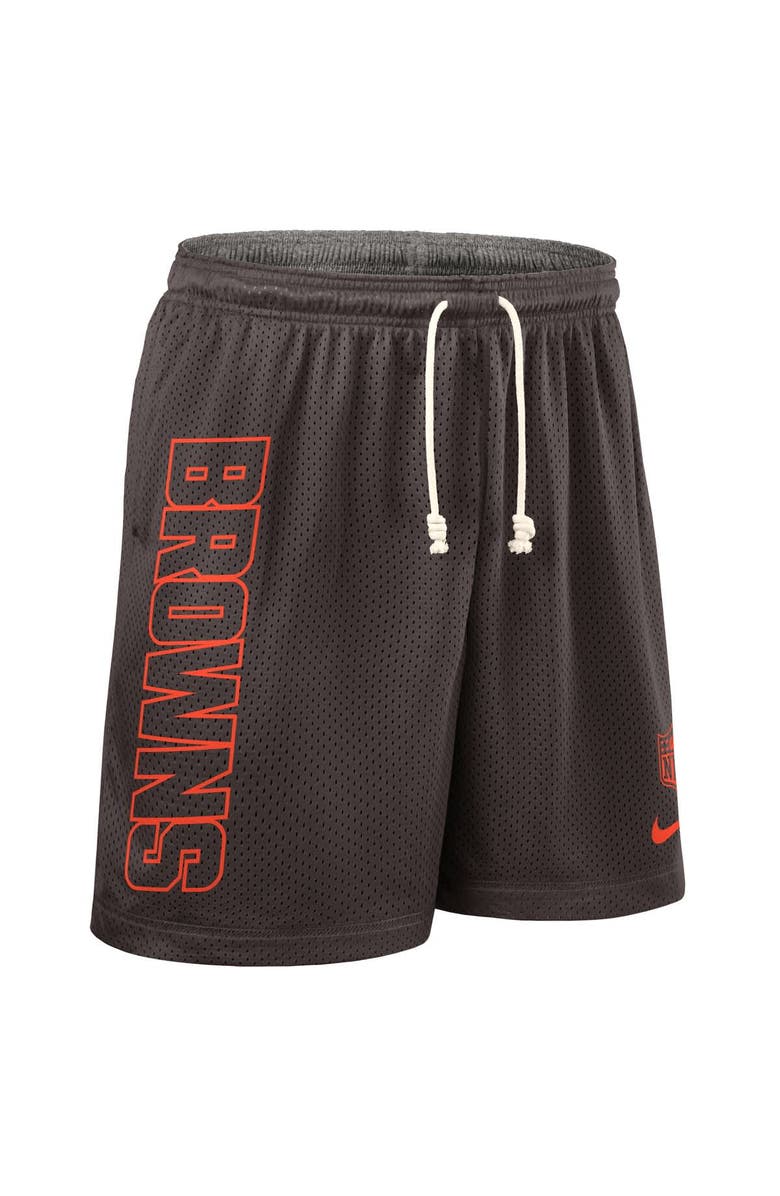 Nike Men's Nike Brown Cleveland Browns Sideline Reversible Performance Shorts, Alternate, color, Brown