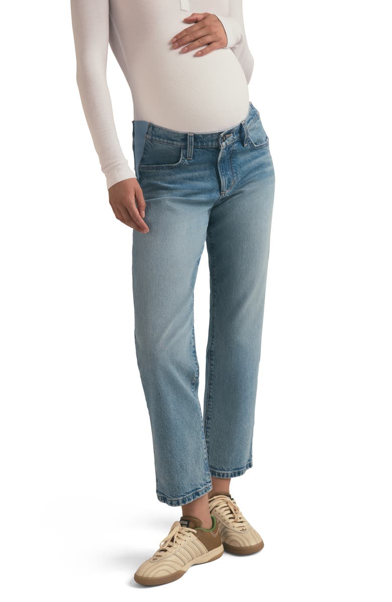 Favorite Daughter The Otto Mama Relaxed Straight Leg Maternity Jeans, Main, color, Santa Barbara