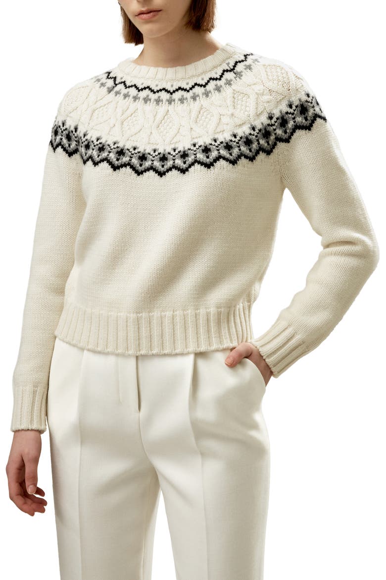 Women's Fair Isle Crewneck Sweater, Main, color, Fair Isle