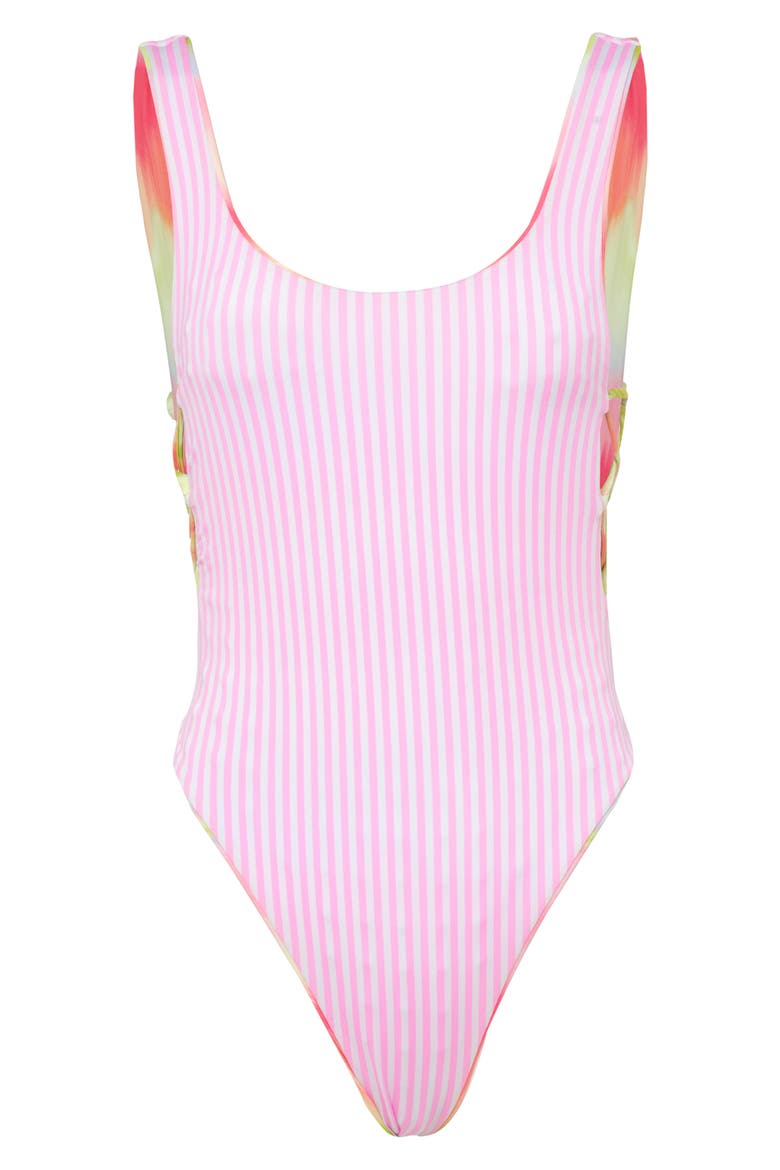 Lime Ombré Mika One-Piece Swimsuit, Alternate, color, LIGHT PASTEL GREEN
