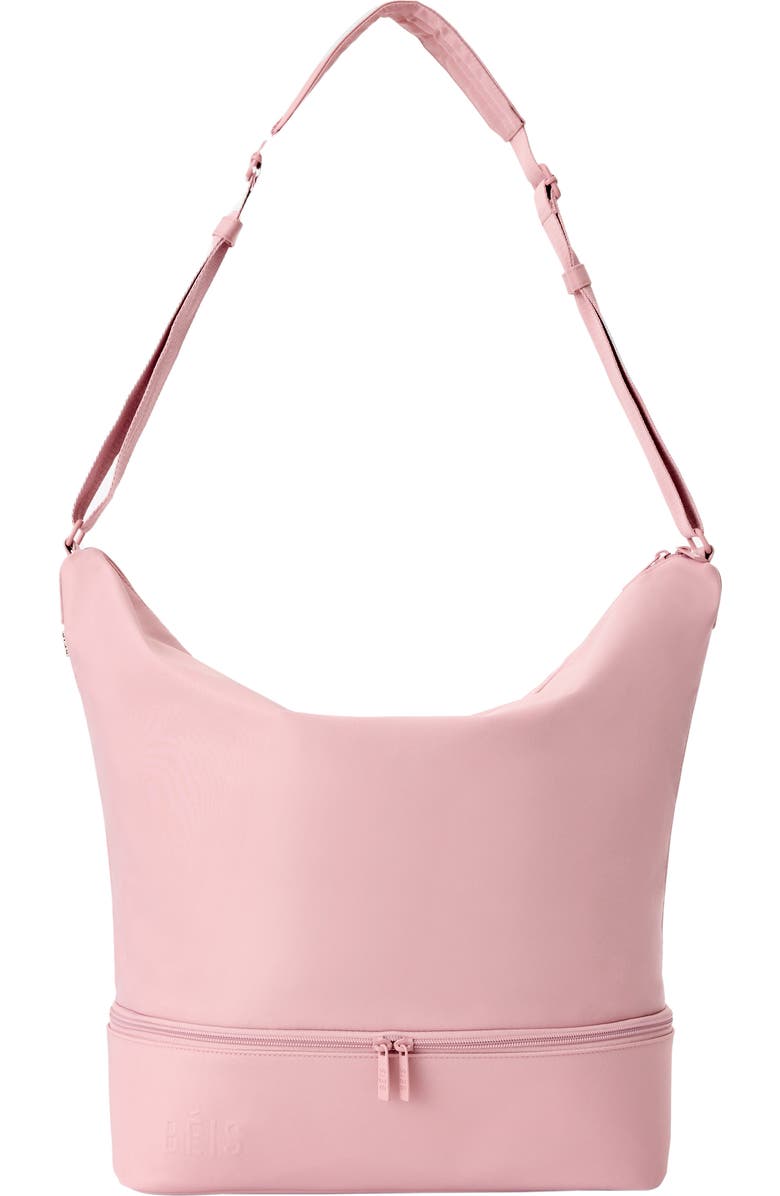 Béis Nylon Shoulder Tote, Main, color, Atlas Pink