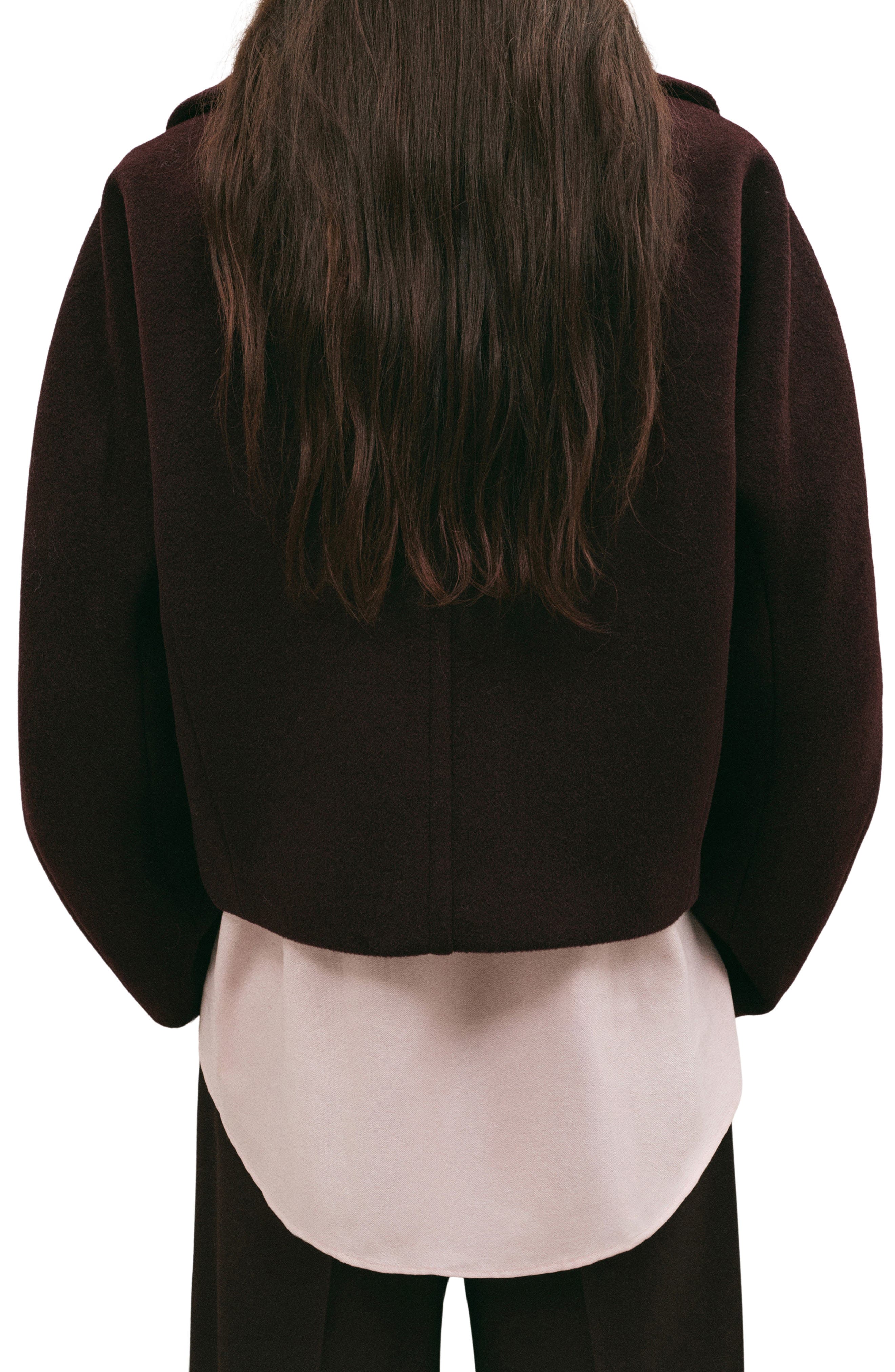 Wool Blend Crop Jacket - image 4