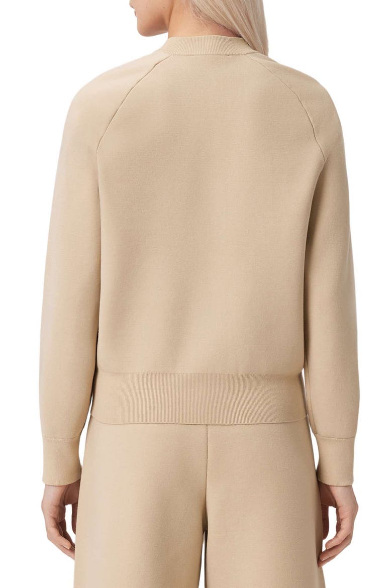 Sonny Bomber Cardigan, Alternate, color, PEBBLE WHITE