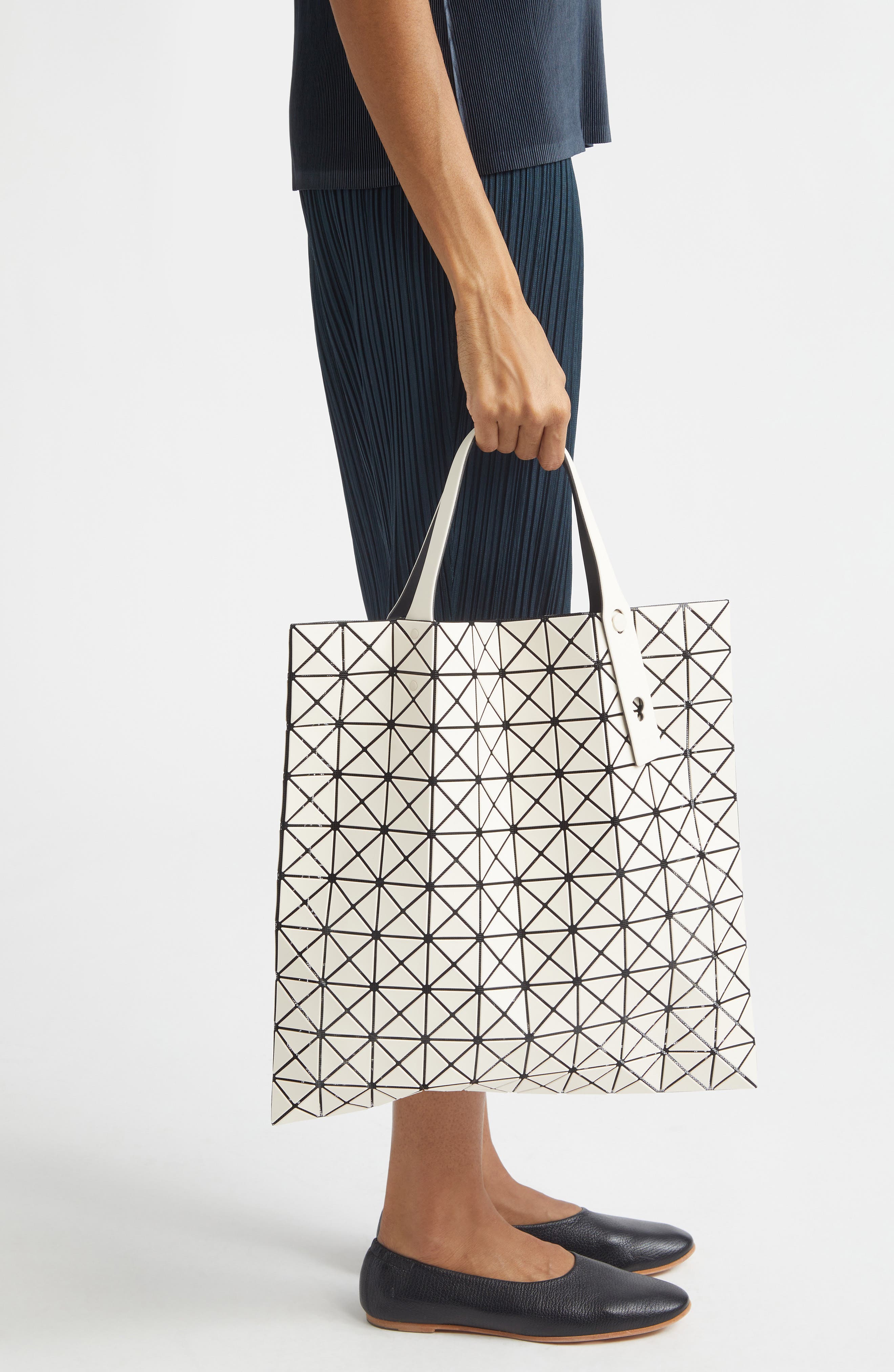 Bao Bao Issey Miyake Prism Frost Tote, Alternate, color, White Beige