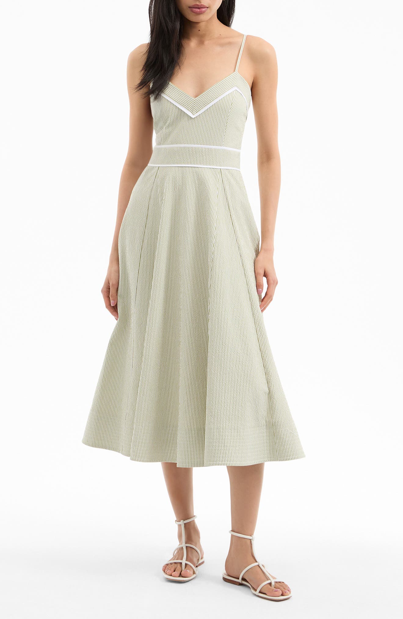 Veronica Beard Janis Fit & Flare Midi Dress
