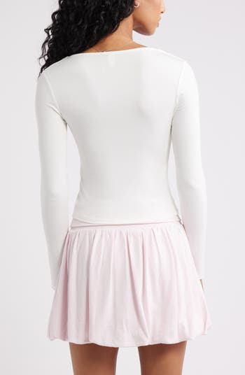 Long Sleeve Square Neck T-Shirt