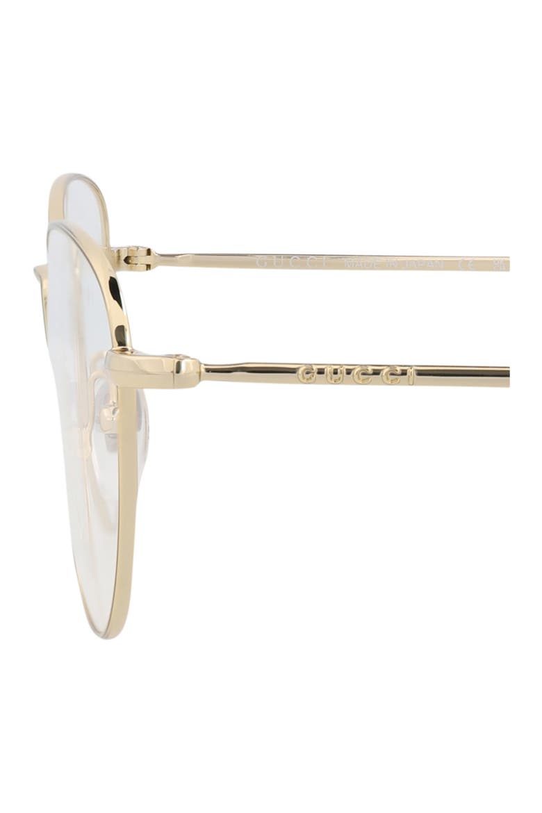 54mm Cat Eye Optical Glasses, Alternate, color, GOLD GOLD TRANSPARENT