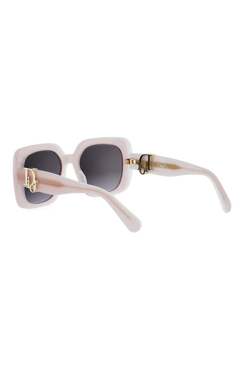 DiorOblique S1I 54mm Gradient Square Sunglasses, Alternate, color, SHINY PINK / GRADIENT SMOKE