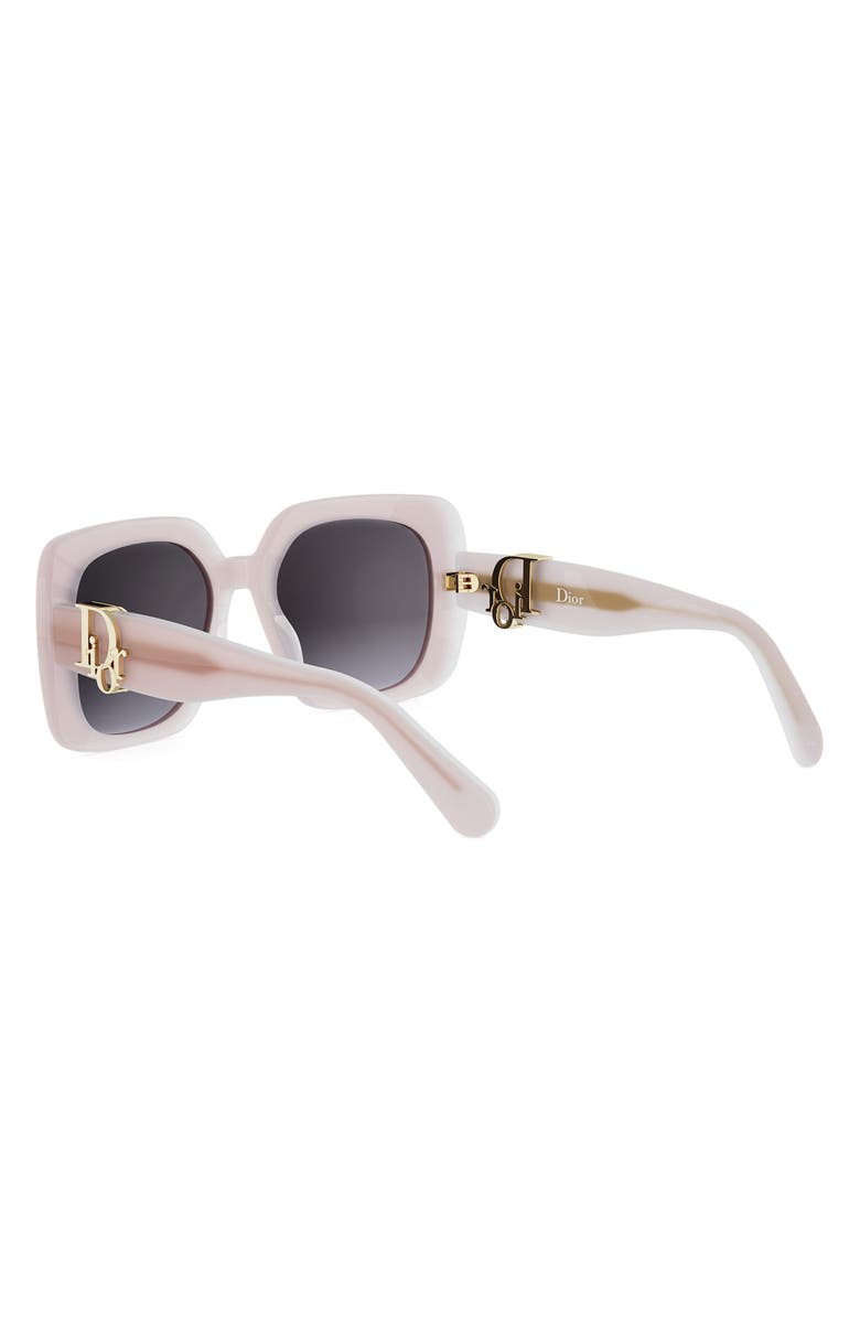 DIOR Oblique S1I 54mm Gradient Square Sunglasses, Alternate, color, Shiny Pink / Gradient Smoke