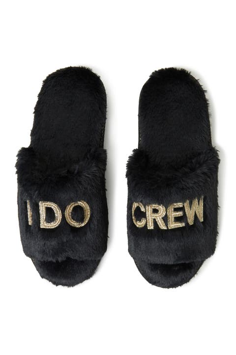 Lane Bridal I Do Fuzzy Slide Slipper