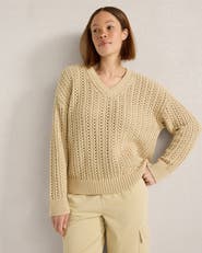 Haven Well Within Textured Cotton Blend V-Neck Sweater