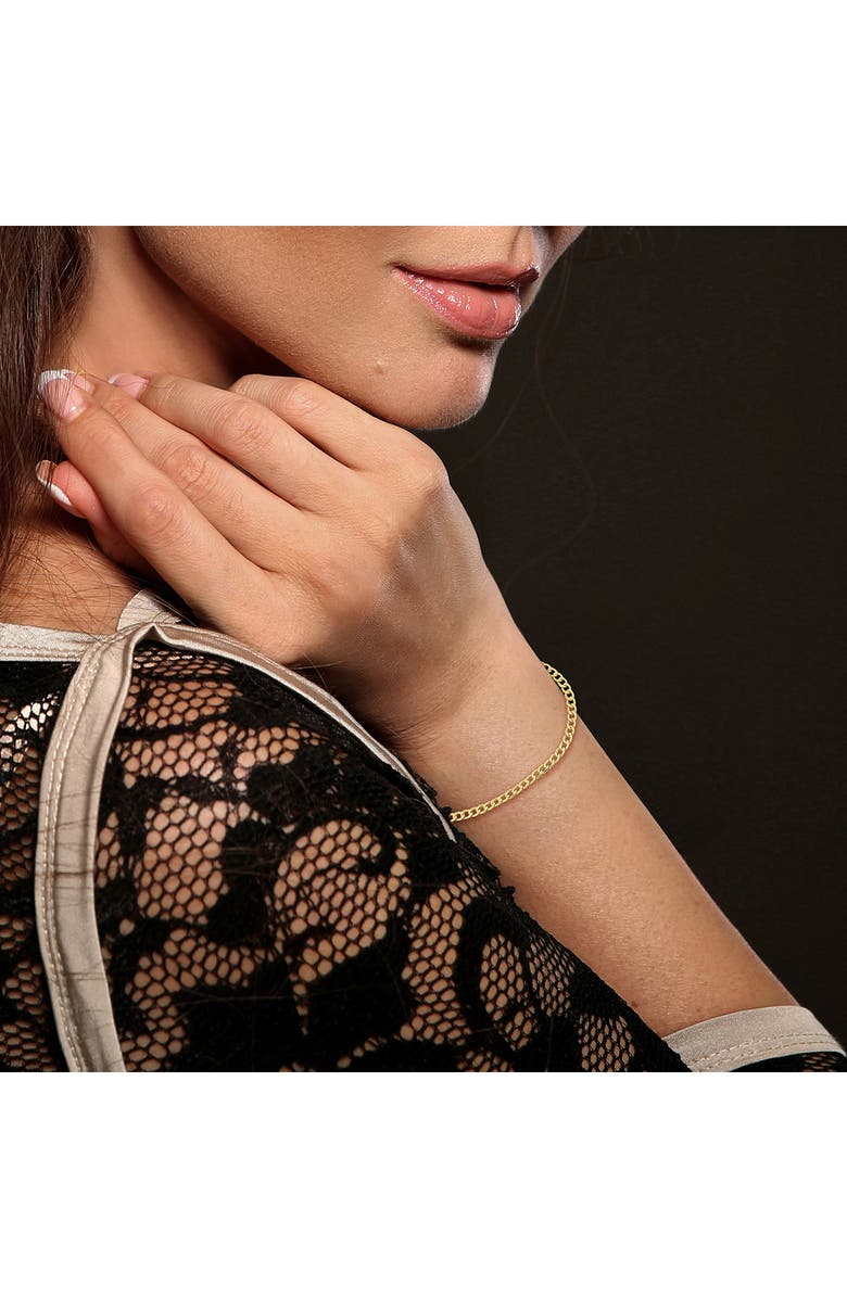 DELMAR Curb Link Chain Bracelet, Alternate, color, Yellow Gold
