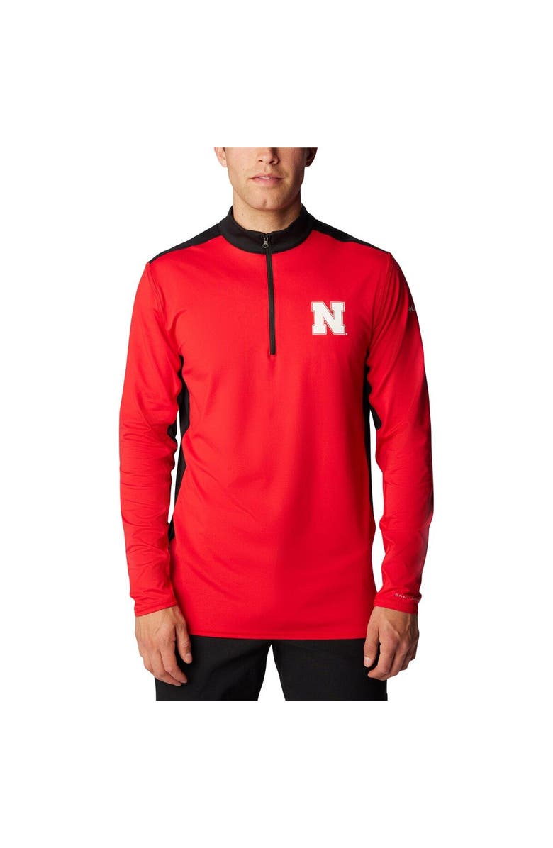Columbia Men's Columbia Scarlet Nebraska Huskers Tech Trail<sup>™</sup> Omni-Shade Quarter-Zip Top, Main, color, Scarlet