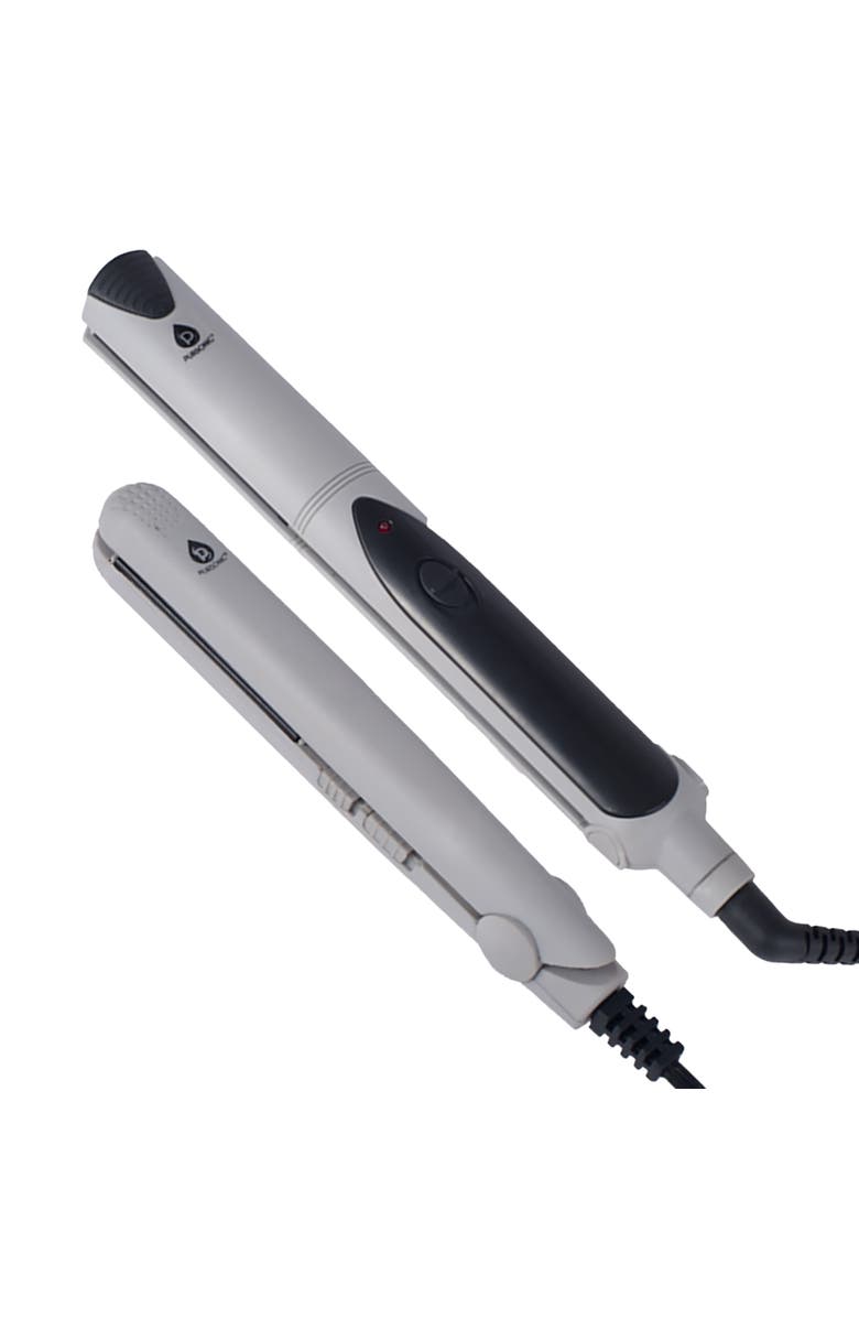 PURSONIC Flat Iron Hair Straightener With A Free Travel Straightener, Main, color, Grey