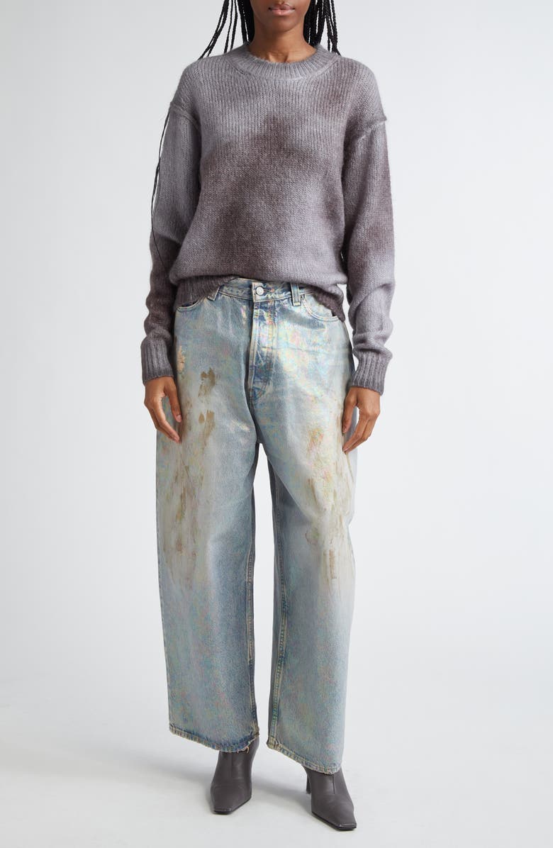 Acne Studios Koros Sprayed Crewneck Sweater, Alternate, color,