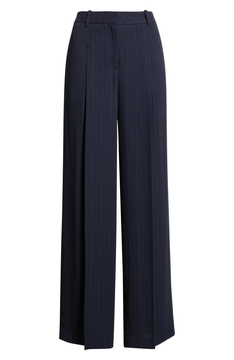BOSS Tiana Pinstripe Pants, Alternate, color, Sky Captain Pinstripe