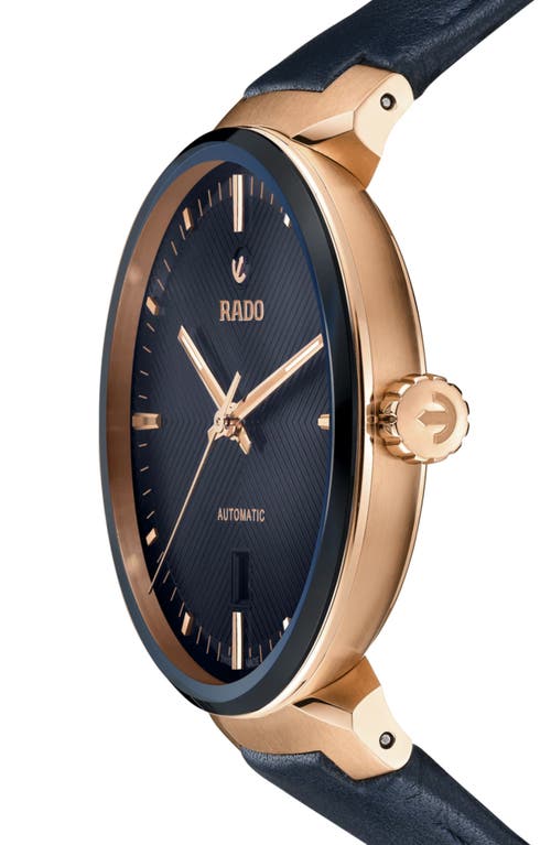 RADO RADO FLORENCE AUTOMATIC LEATHER STRAP WATCH, 39MM