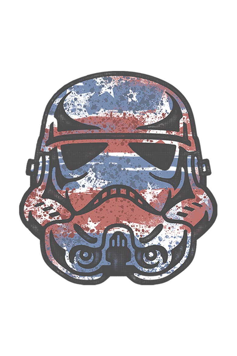 Girl's Star Wars Patriotic Stormtrooper  Graphic T-Shirt, Alternate, color, White