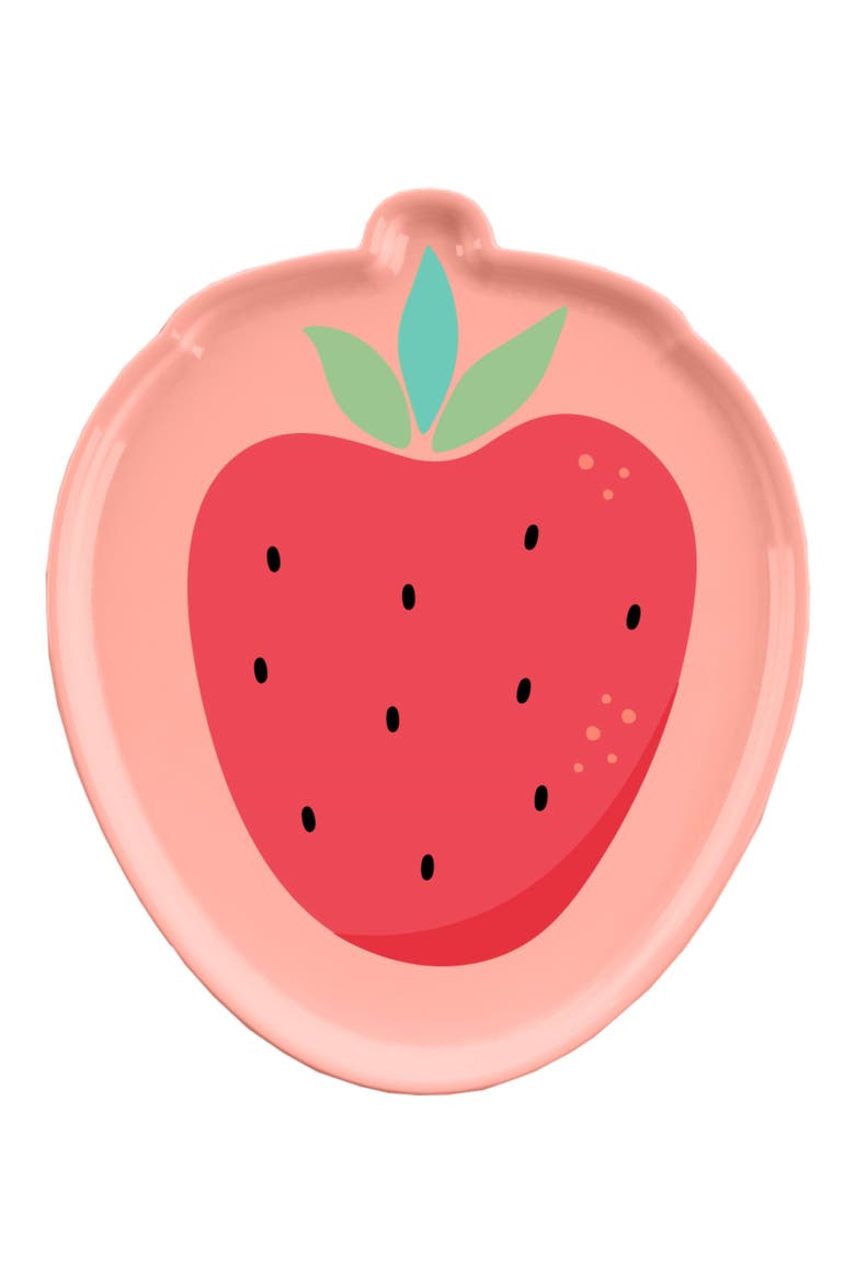 Kids' 4-Pack Fruit Plates, Alternate, color, CORAL