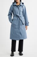 Bernardo Belted Hooded Raincoat
