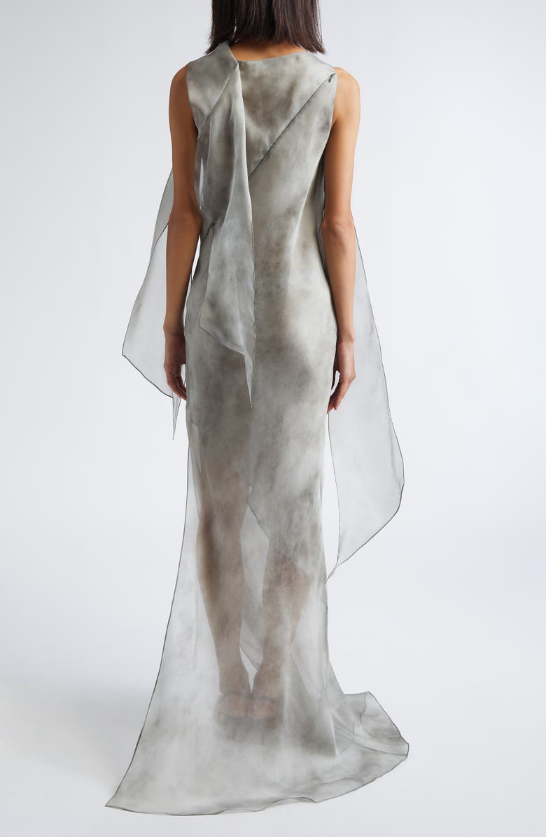 GRACE LING Bias Cut Silk Chiffon Scarf Gown, Alternate, color, 