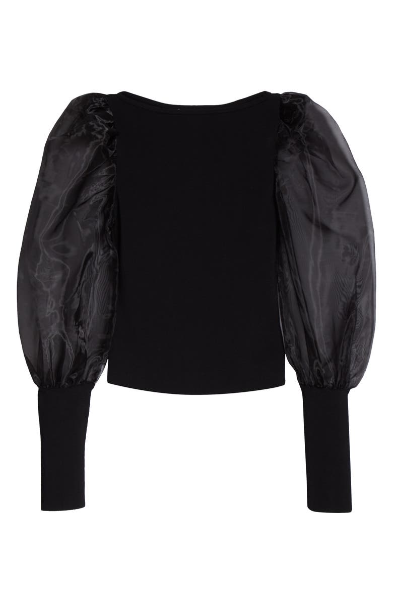 Alice + Olivia Abella Puff Sleeve Sweater, Alternate, color, 