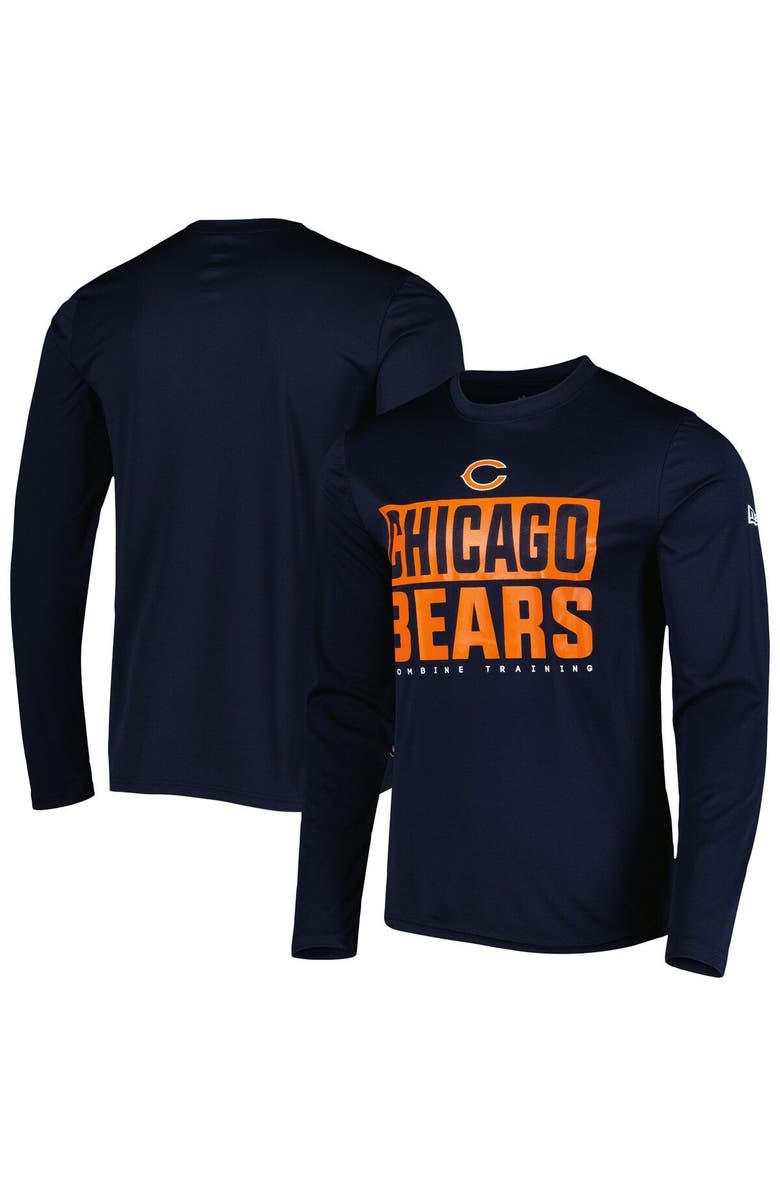 New Era Men's New Era Navy Chicago Bears Combine Authentic Offsides Long Sleeve T-Shirt, Main, color, 