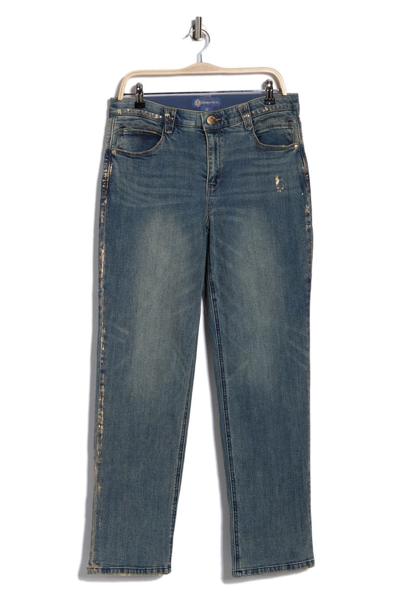 AbSolution High Waist Boyfriend Jeans, Alternate, color, MID BLUE ARTISANAL