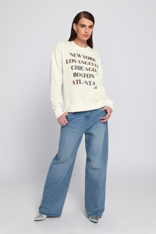 Elle Collection Elle Graphic Sweatshirt In Neutral