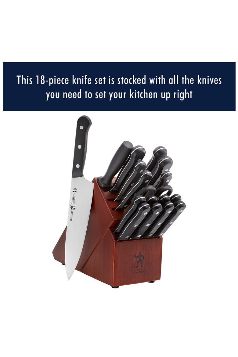 Solution 18-Piece Knife Block Set, Alternate, color, BLACK