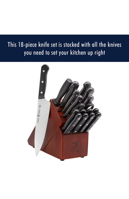 Henckels Cutlery Solution 18-piece Knife Block Set In Brown