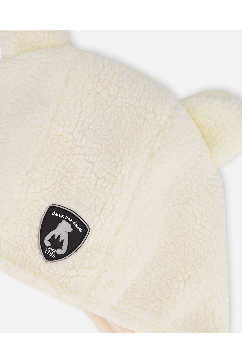 Gender Inclusive Lined Hat with Ear Flaps, Alternate, color, Off-White