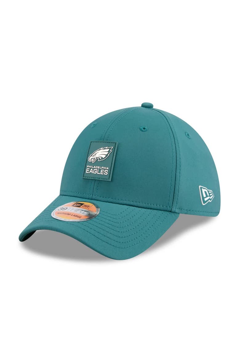 Men's New Era Midnight Green Philadelphia Eagles 2025 Sideline 39THIRTY Flex Hat, Main, color, Green
