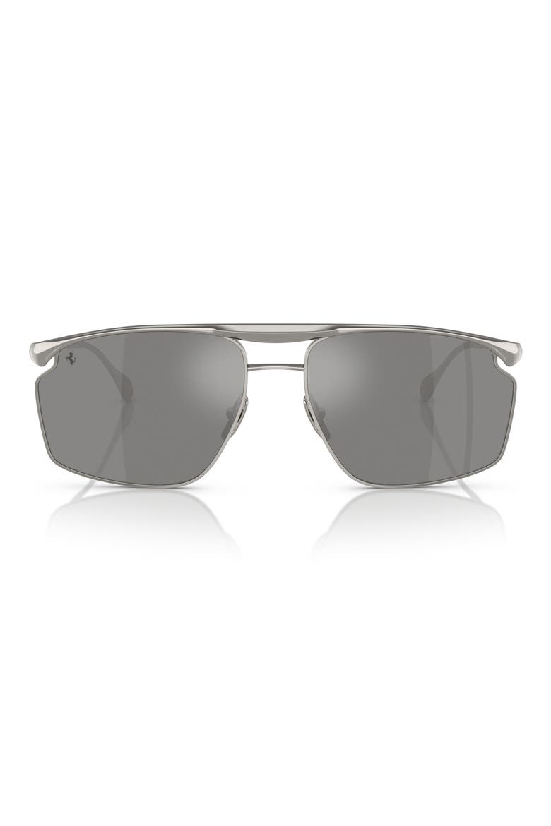 61mm Irregular Sunglasses, Main, color, GUNMETAL / MIRROR SILVER