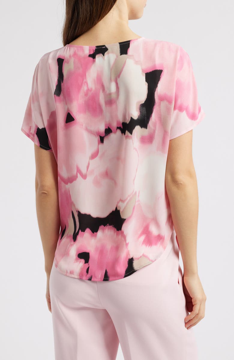 Anne Klein Floral Boat Neck Top, Alternate, color, 