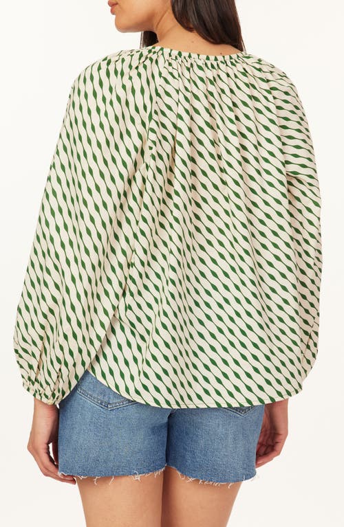 Scotch & Soda Topstitch Peasant Top In Multi