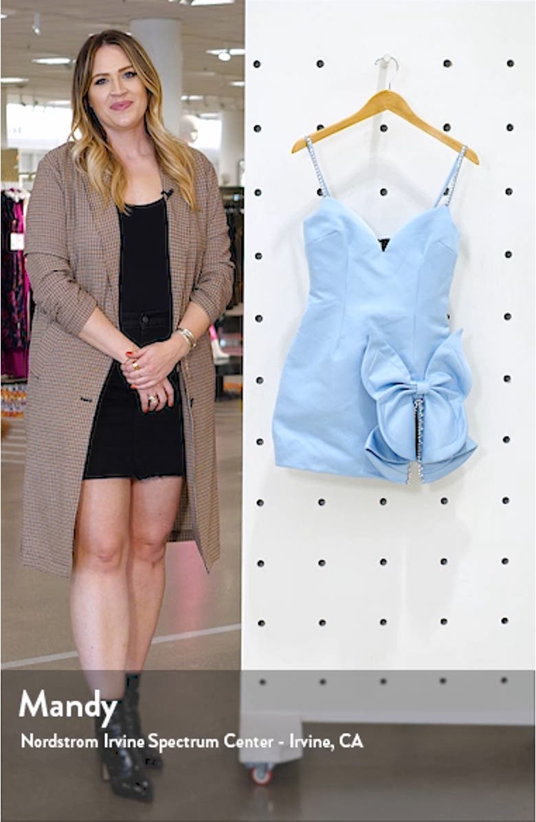 Crystal Bow Embellished Minidress, sales video thumbnail